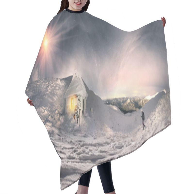 Personality  Iced Shelter From The Rising  Moon Hair Cutting Cape