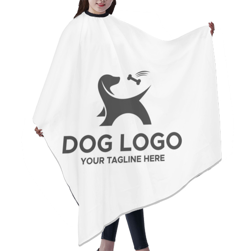 Personality  Dog Logo Sign Design Hair Cutting Cape