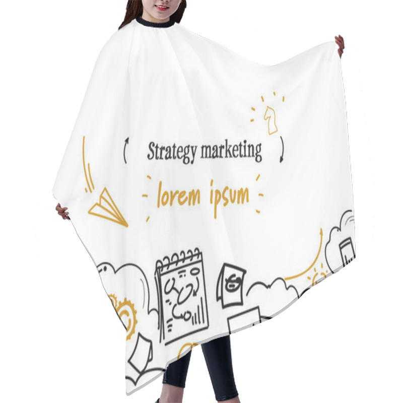 Personality  Business Plan Management Strategy Marketing Concept Sketch Doodle Horizontal Copy Space Hair Cutting Cape