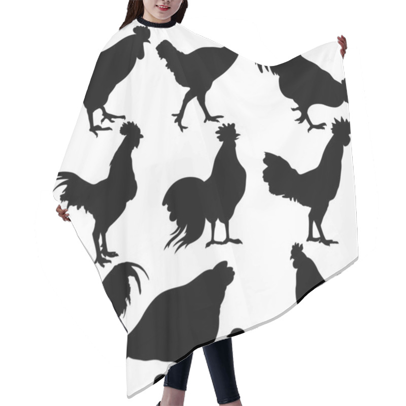 Personality  Chicken Silhouetts Hair Cutting Cape