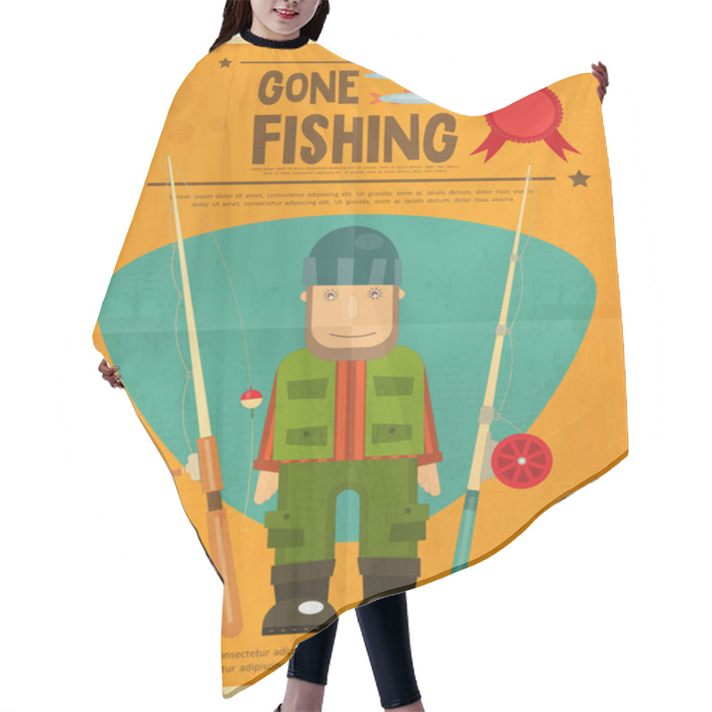 Personality  Fishing Hair Cutting Cape