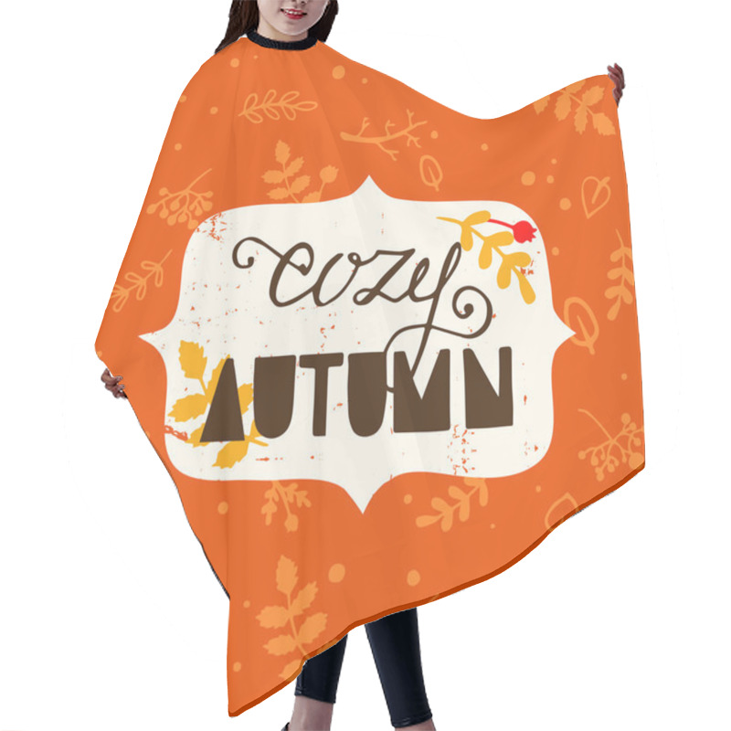 Personality  Cozy Autumn Hand Lettering Hair Cutting Cape