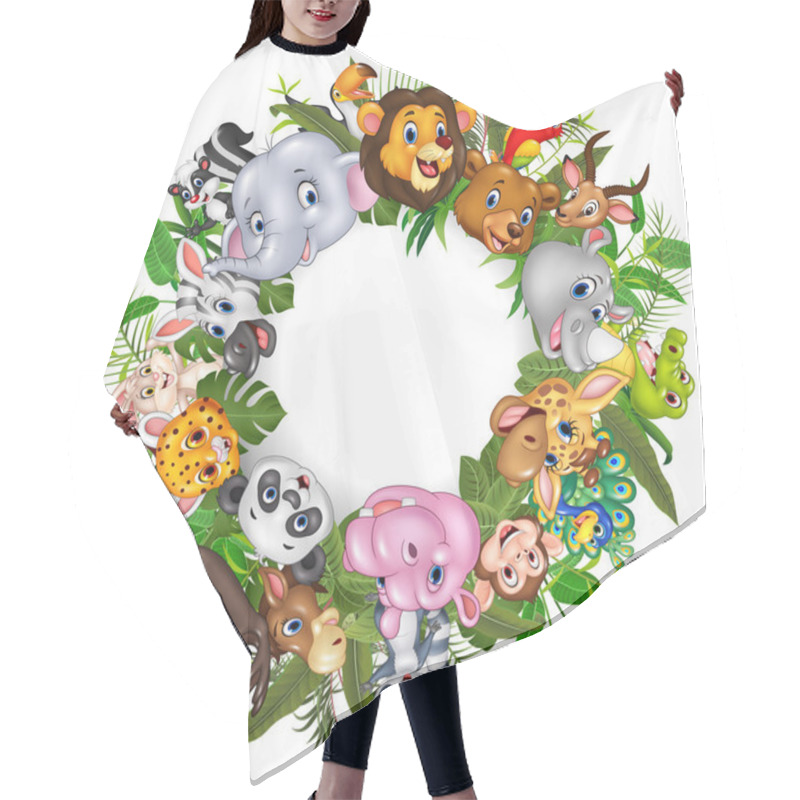 Personality  Cartoon Safari Animals Hair Cutting Cape