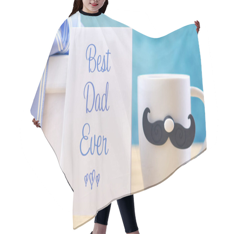 Personality  Fathers Day Close Up Of Best Dad Ever Greeting Card And Coffee Mug Hair Cutting Cape