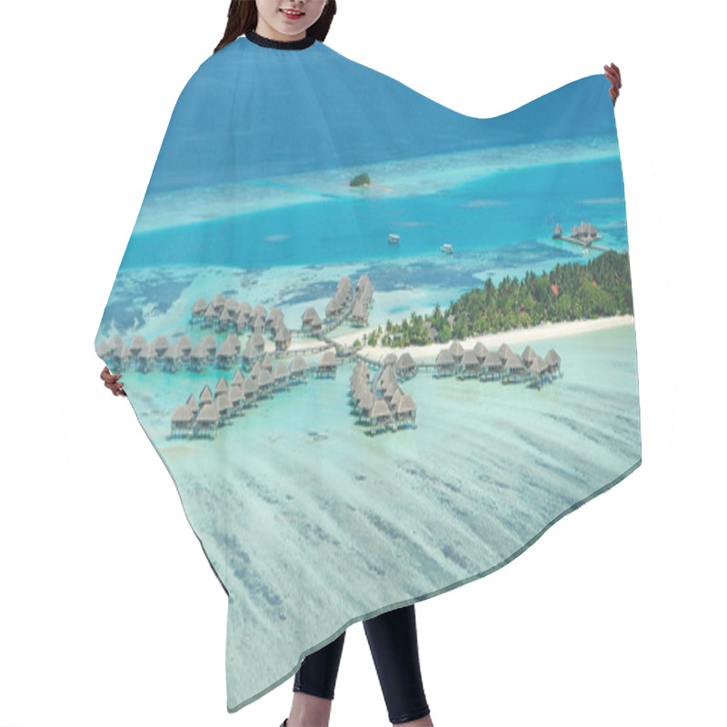 Personality  Tropical Maldivian Island In Indian Ocean Hair Cutting Cape