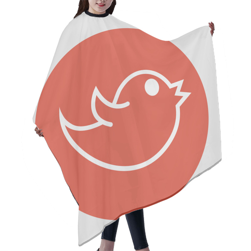 Personality  Twitter Bird Social Media Web Internet Icon With Hair Cutting Cape