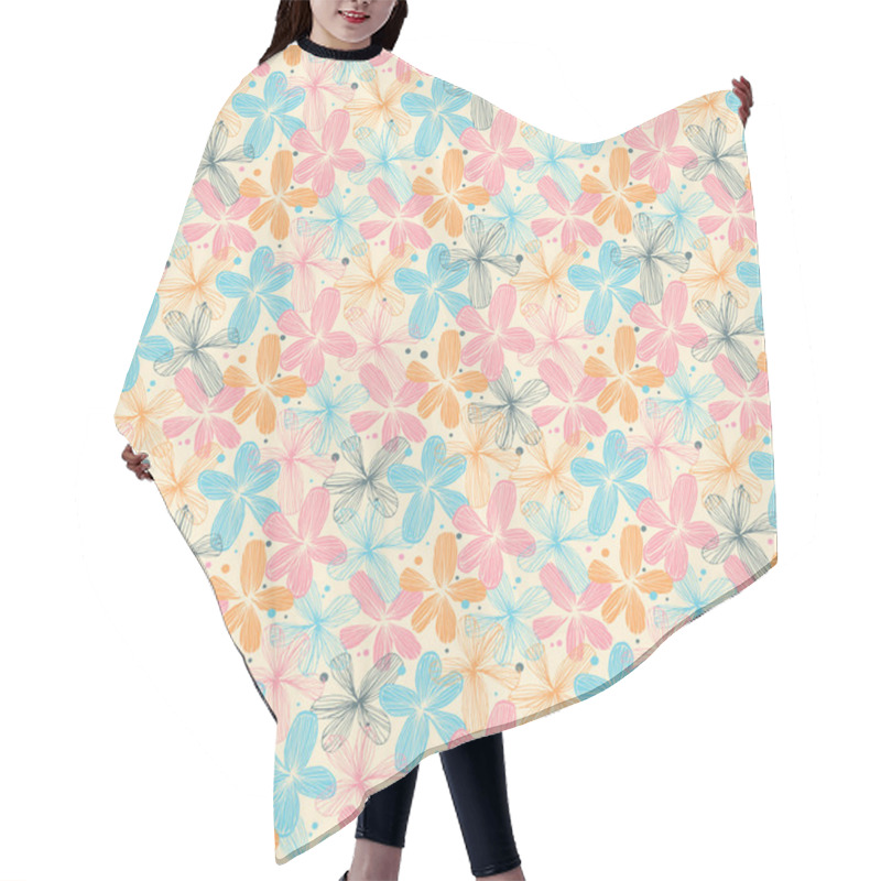 Personality  Floral Daisy Pattern Hair Cutting Cape