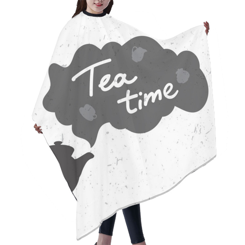 Personality  Tea Time Illustration Hair Cutting Cape