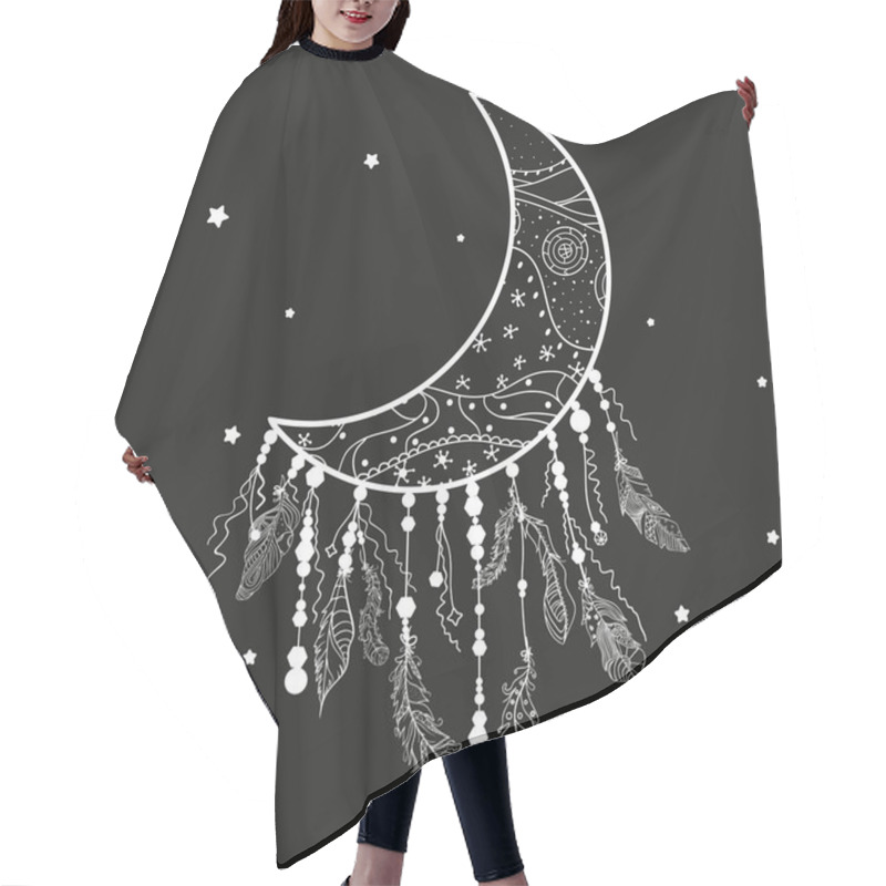 Personality  Illustration. Digital Art Hair Cutting Cape