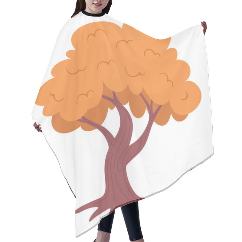 Personality  Autumn Tree, Vector Illustration On White Background Hair Cutting Cape