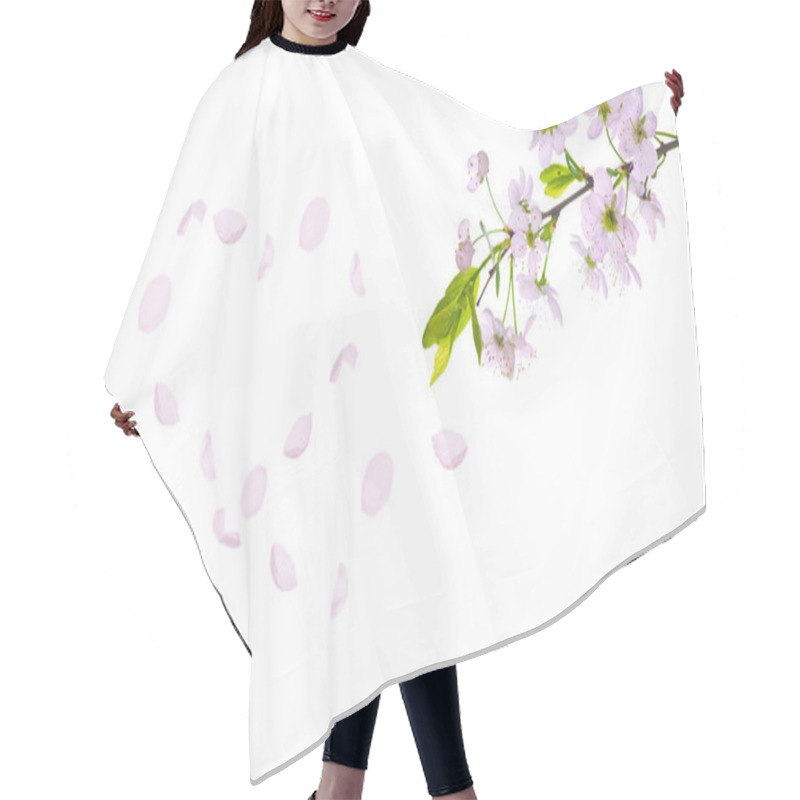 Personality  Spring Cherry Tree Petals Heart Hair Cutting Cape