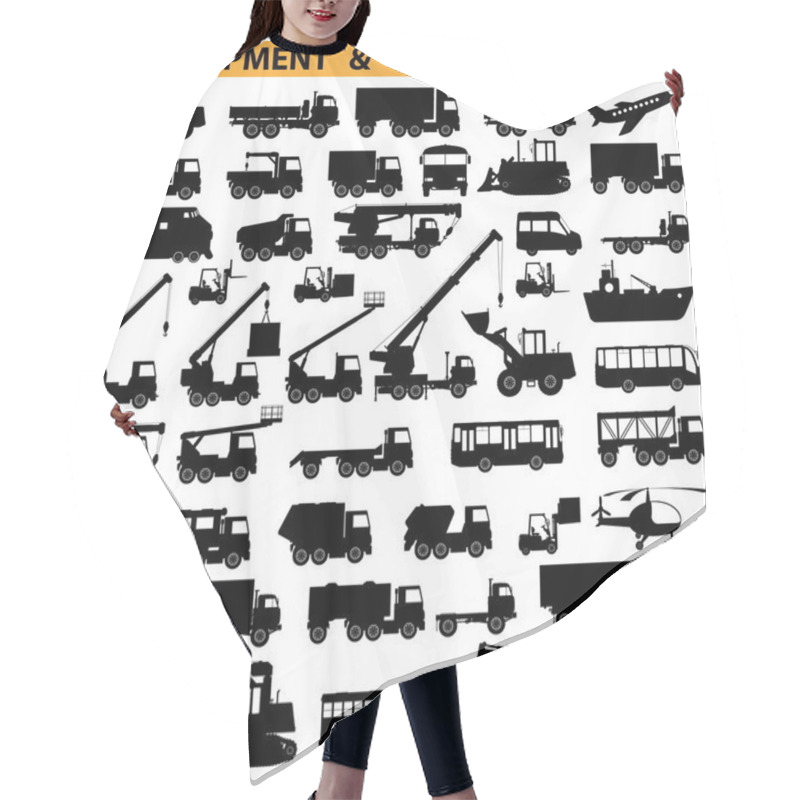 Personality  Vector Commercial Vehicles Pictograms Hair Cutting Cape