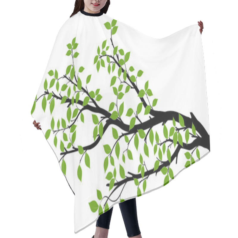 Personality  Tree Branch Silhouette, Vector Graphics Hair Cutting Cape