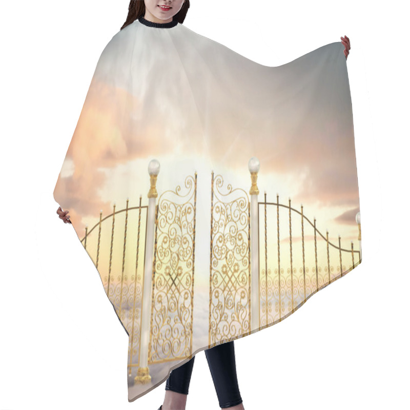 Personality  Pearly Gates Landscape Hair Cutting Cape