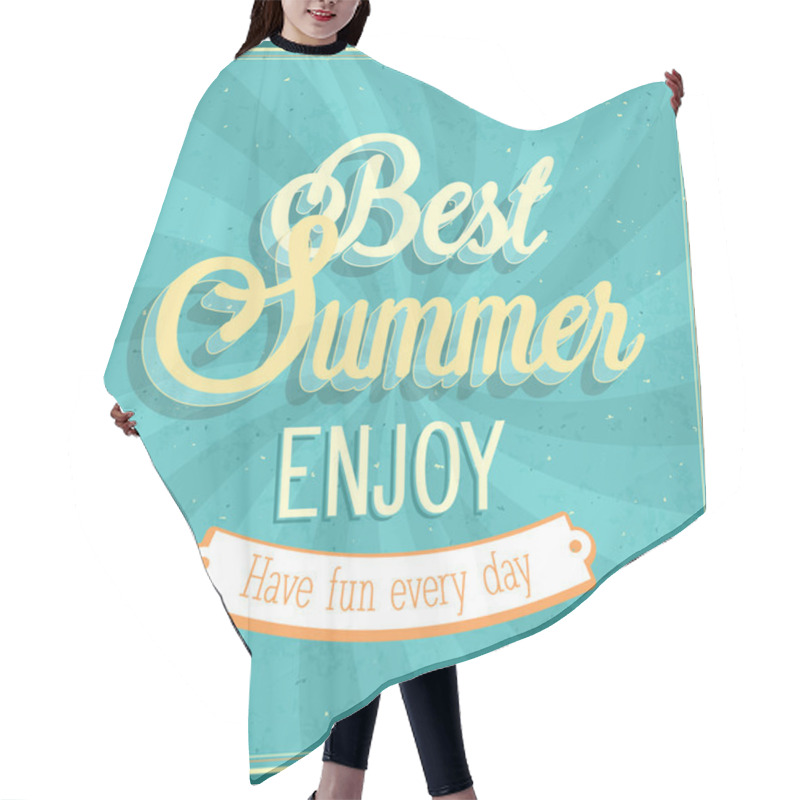 Personality  Best Summer Enjoy Typographic Design. Hair Cutting Cape