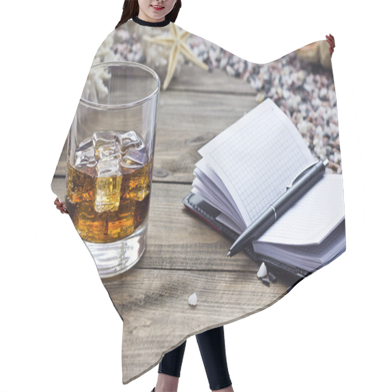 Personality  Whiskey With A Notebook Hair Cutting Cape