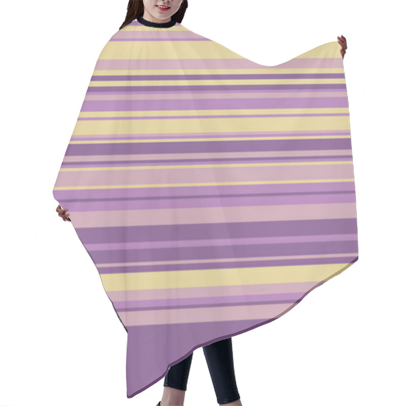 Personality  Elegant Horizontal Stripes In Soft Purple And Pale Yellow. Perfect For Backgrounds, Textiles, Or Website Design.  Creates A Calming And Sophisticated Aesthetic. Hair Cutting Cape