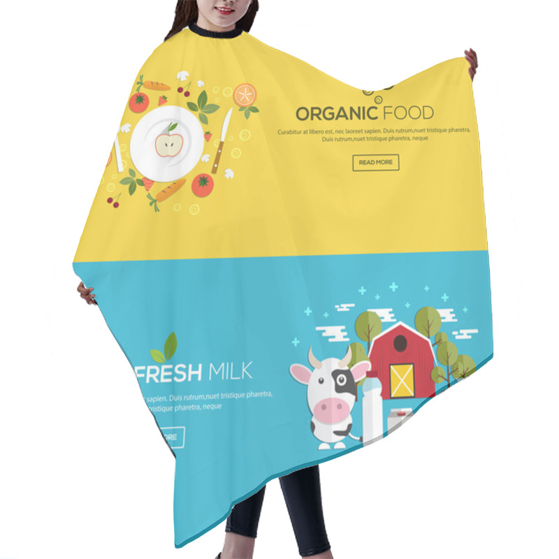 Personality  Flat Designed Banners Hair Cutting Cape