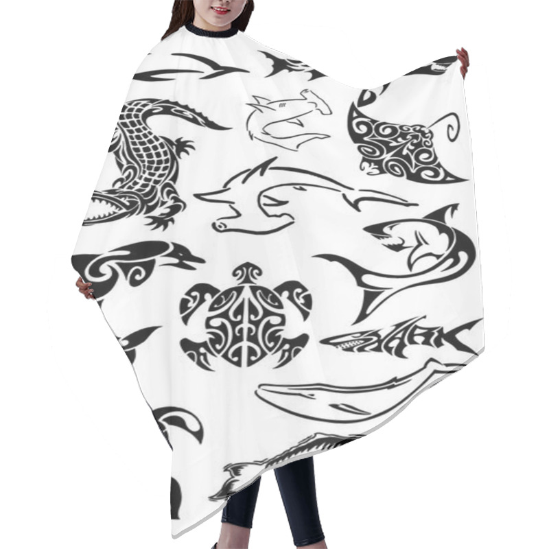 Personality  Water Animals Hair Cutting Cape