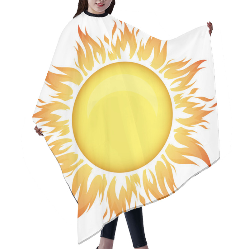 Personality  Bright  Sun Symbol For Your Decor Hair Cutting Cape