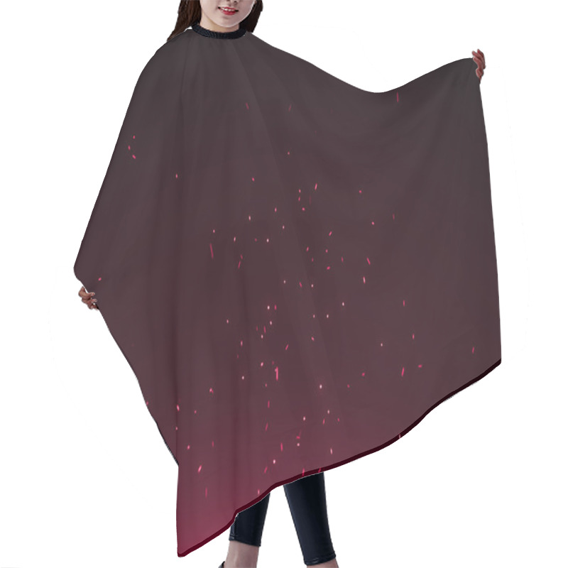 Personality  Background Of Magenta Spangles Hair Cutting Cape