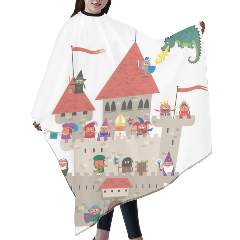 Personality  Small Kingdom On White Hair Cutting Cape