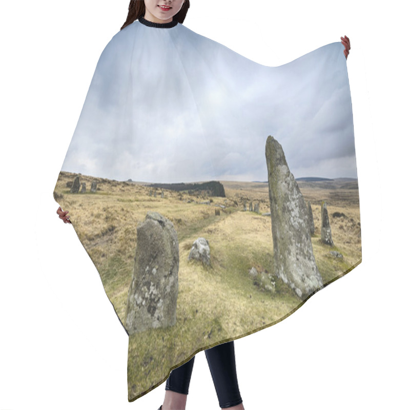 Personality  Scorehill Stone Circle On Dartmoor Hair Cutting Cape