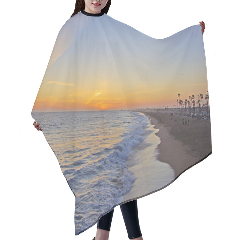 Personality  Beach Pier Sunset Hair Cutting Cape