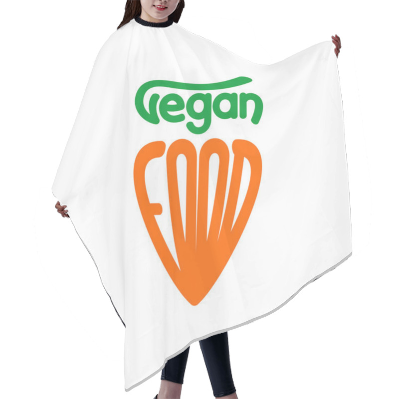 Personality  Vegan Food Text Logo Hair Cutting Cape