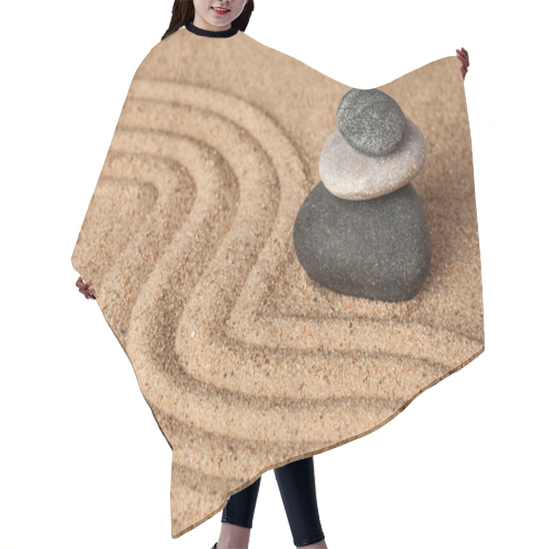 Personality  Japanese Zen Stone Garden Hair Cutting Cape