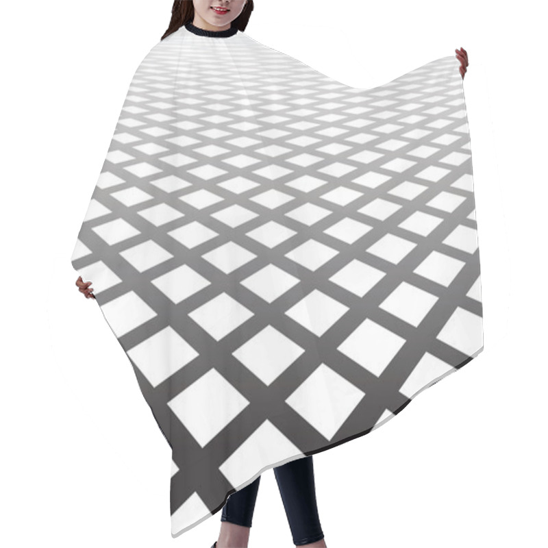 Personality  Abstract Geometric Background. Textured Checked Surface. Hair Cutting Cape