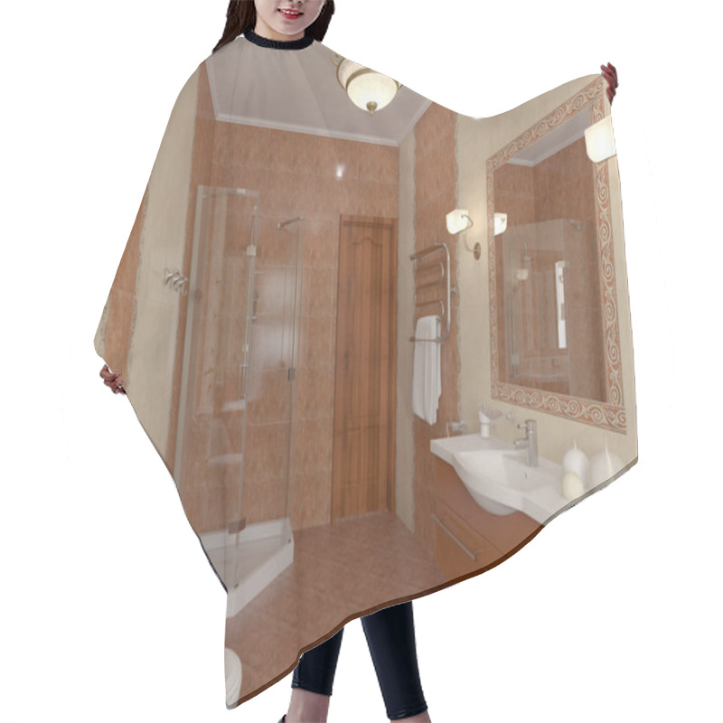 Personality  Interior Of Bath-room Hair Cutting Cape