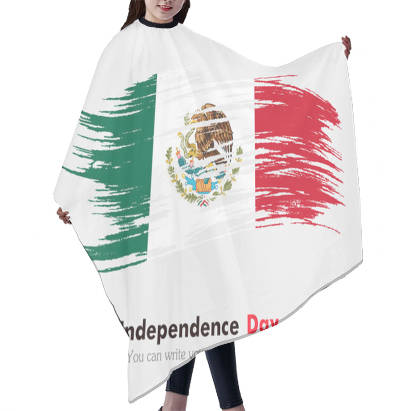 Personality  Flag Of Mexico In Grungy Style. Hair Cutting Cape