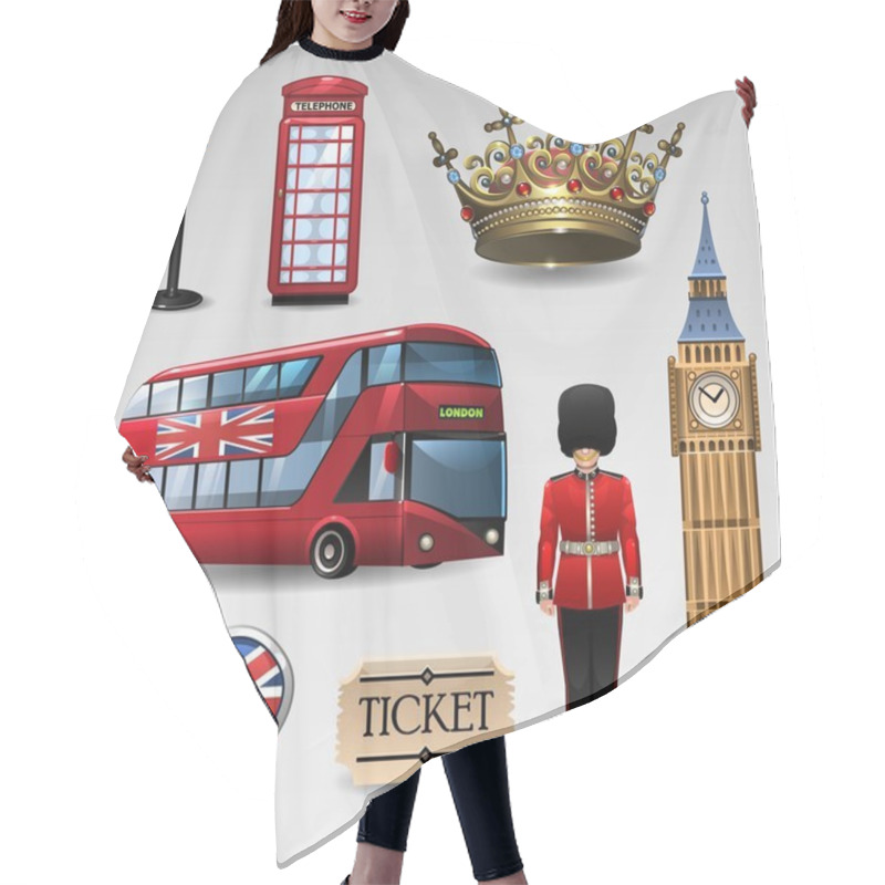 Personality  Great Britain Set 3 Hair Cutting Cape