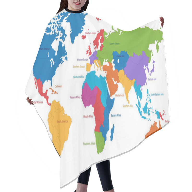 Personality  World Map Hair Cutting Cape