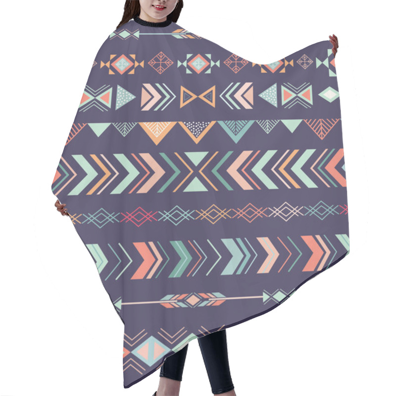 Personality  Tribal Pattern With Geometric Elements Hair Cutting Cape