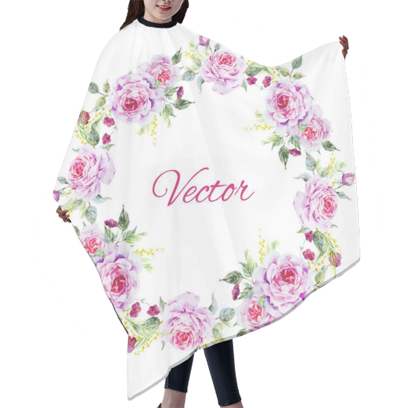 Personality  Nice Rose Wreath Hair Cutting Cape