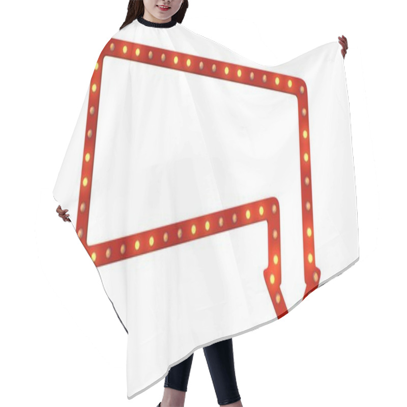 Personality  Frame And Gold Light Polygon Style On White Background. 3d Rendering Hair Cutting Cape