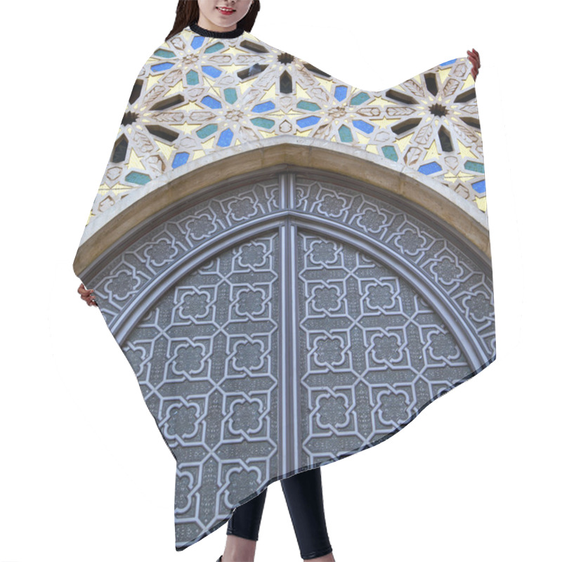 Personality  Historical Marble  In  Antique Building Door Morocco      Style Hair Cutting Cape