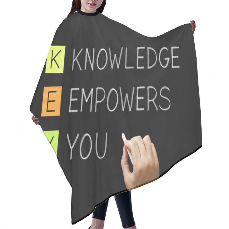 Personality  Knowledge Empowers You Acronym Hair Cutting Cape