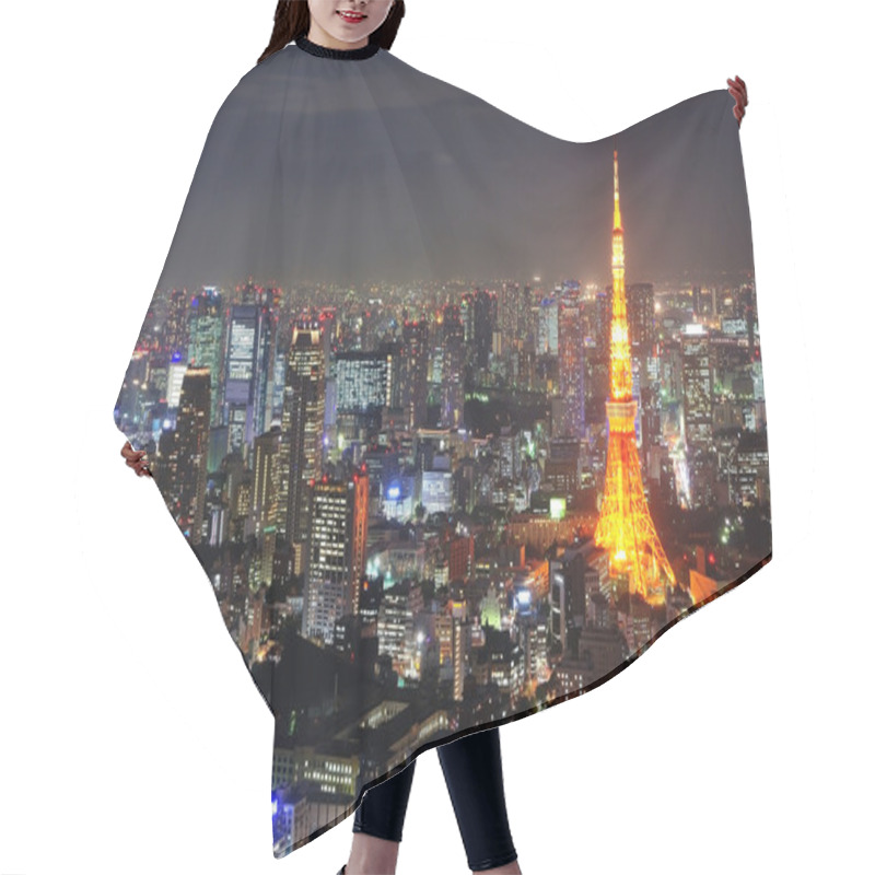 Personality  Tokyo Tower At Night Hair Cutting Cape