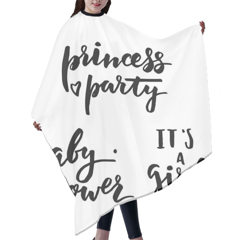 Personality  Baby Girl Lettering Set Hair Cutting Cape