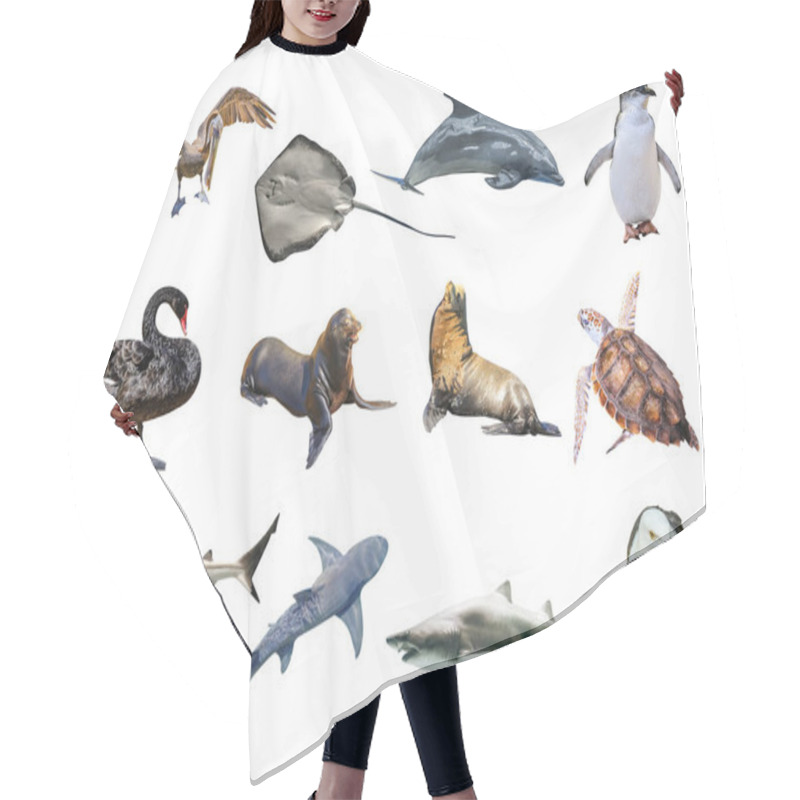 Personality  Australian Animals Collage Hair Cutting Cape