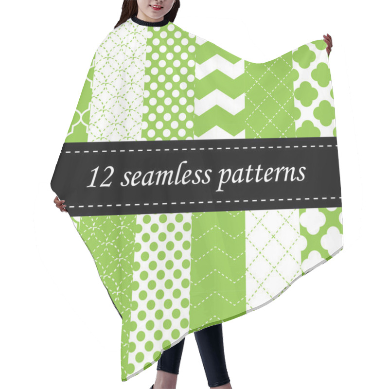 Personality  Twelve Seamless Geometric Patterns Hair Cutting Cape