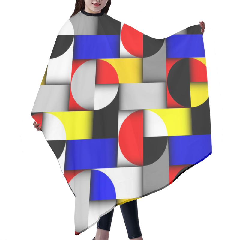 Personality  Classic Polka Dot Pattern In A Patchwork Collage Style. Hair Cutting Cape