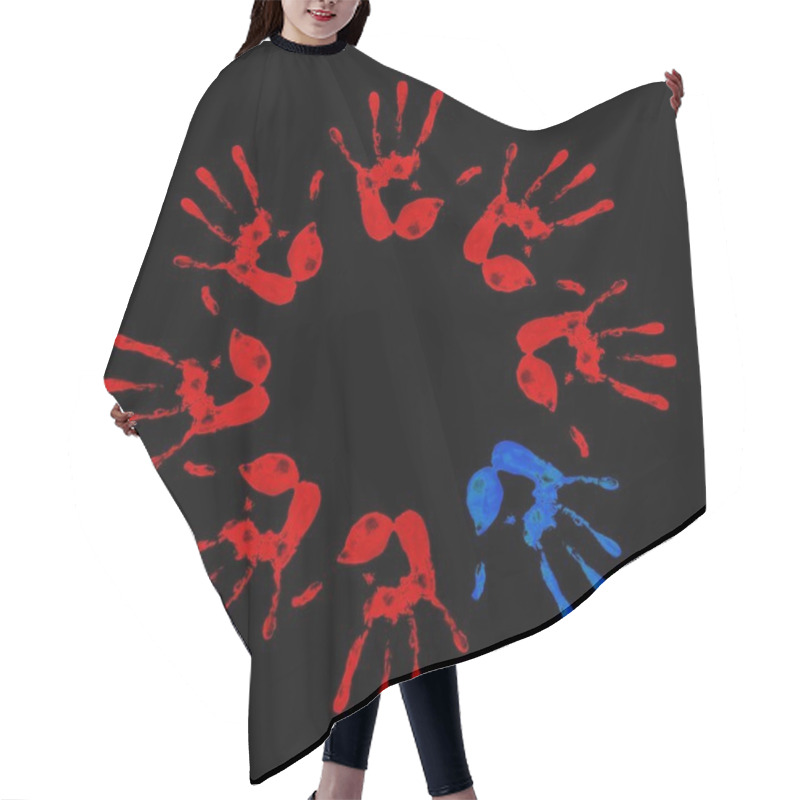 Personality  Painted Handprints Hair Cutting Cape