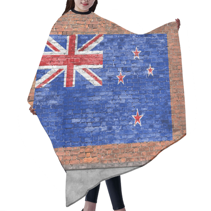 Personality  Flag Of New Zeland And Foreground Hair Cutting Cape