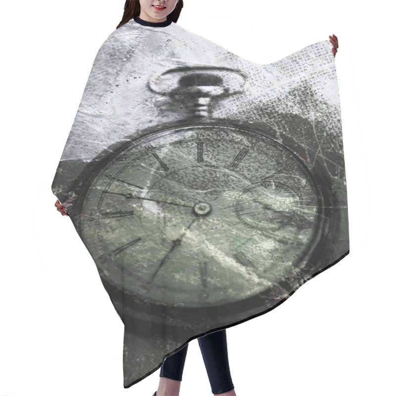 Personality  Weathered Clock Hair Cutting Cape