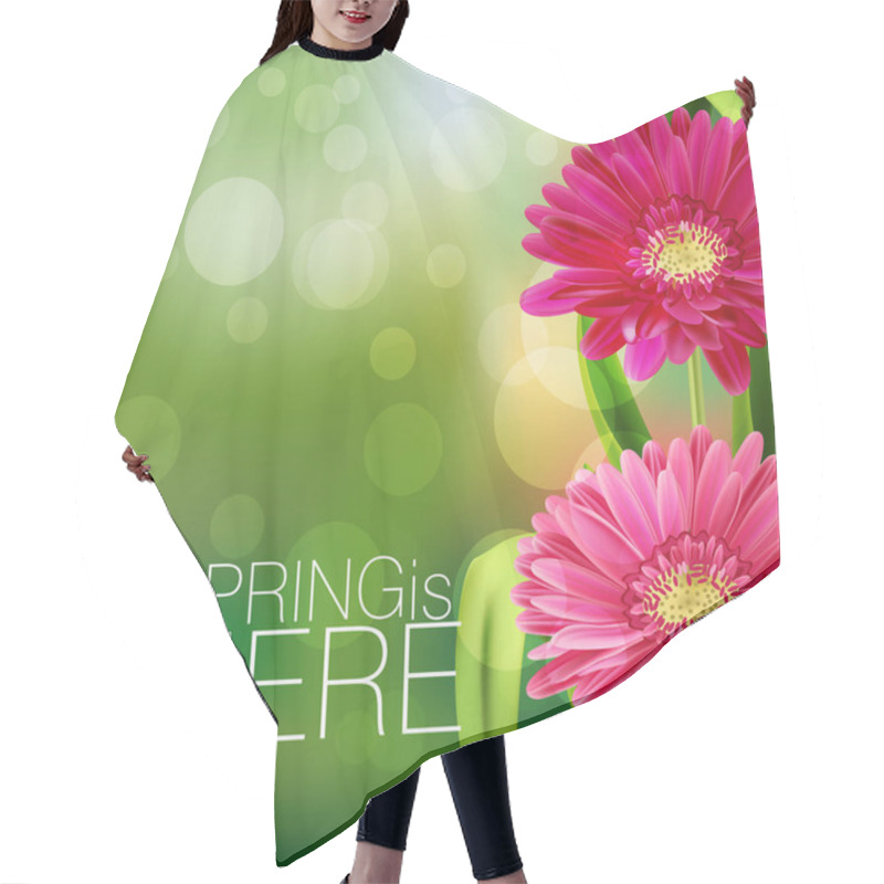 Personality  Spring Grass With Flowers Hair Cutting Cape