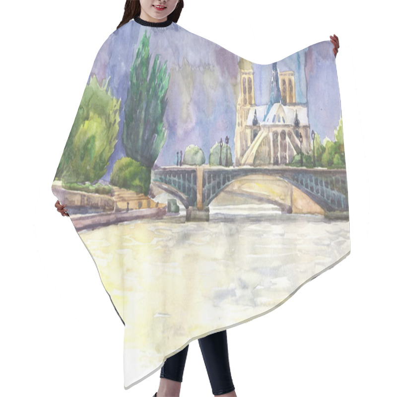 Personality  Paris City Landscape Hair Cutting Cape